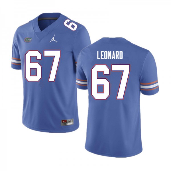Men #67 Richie Leonard Florida Gators College Football Jerseys Blue